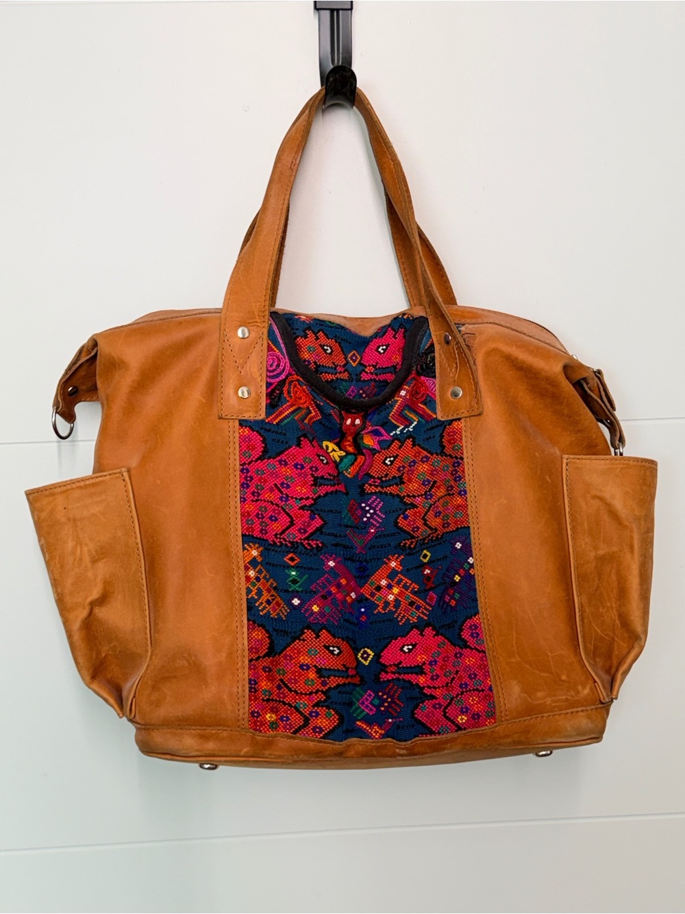 Nena & Co. Full sized CDB Bag with Vibrant Embroidered squirrels